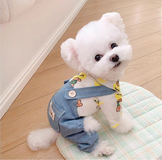 Overalls Design Dog Suit