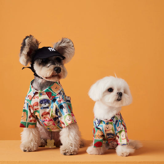 Printed Puppy Pattern Shirt