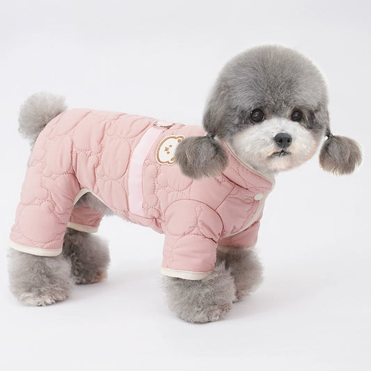 Teddy Bear Pattern Fleece Padded Suit