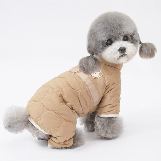 Teddy Bear Pattern Fleece Padded Suit