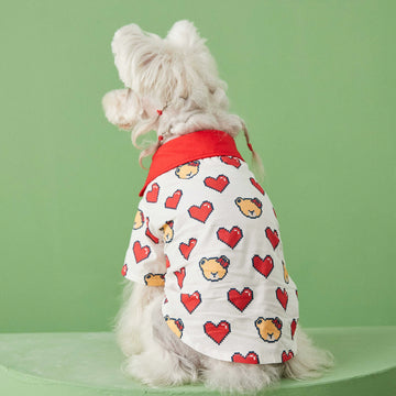 Heart Pattern Pet Shirt