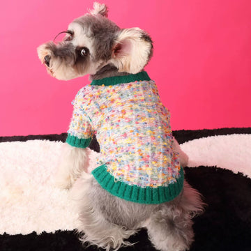 Rainbow Polka Dot Pattern Sweater Cardigan